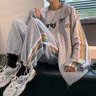 Set: Rainbow Print Jacket + Sweatpants
