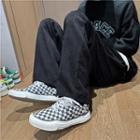 High-waist Quilted Plain Corduroy Pants