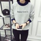 Tipped Letter Embroidered Pullover