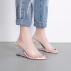 Clear Wedge Sandals