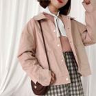 Distressed Cargo Jacket Pink - One Size