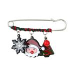 Acrylic Christmas Santa Safety Pin Brooch 1 Pc - As Shown In Figure - One Size