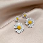 Daisy Dangle Earring 1 Pair - 925 Silver - White - One Size