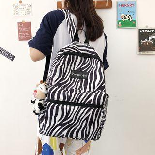 Cow Print Backpack / Charm / Set