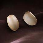 Cat Eye Stone Earring 1 Pair - S925 Silver - As Shown In Figure - One Size