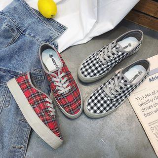 Canvas Plaid Sneakers