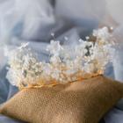 Flower Wedding Headpiece White Crown - One Size