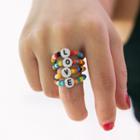 Set Of 4: Beaded Ring As Shown In Figure - One Size