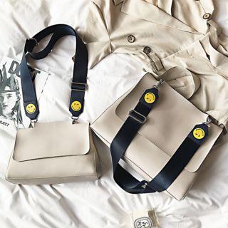 Smiley Print Strap Satchel