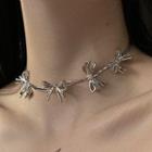 Bow Choker Silver - One Size