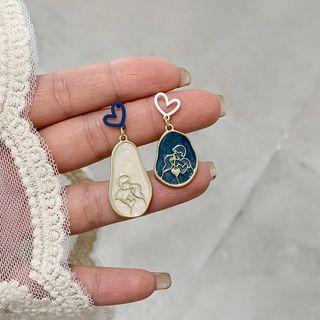 Asymmetrical Pendant Drop Earring / Clip-on Earring