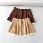 Set: Asymmetrical Mini A-line Skirt + Undershorts