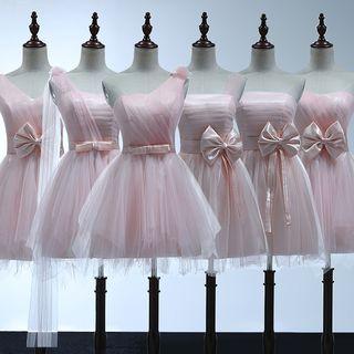 Bow Detail Tulle Bridesmaid Dress (6 Designs)