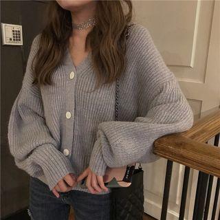 Rib-knit Crop Cardigan