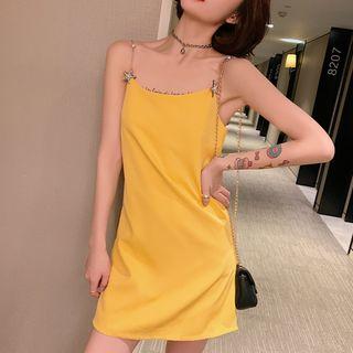 Star Spaghetti Strap Mini Shift Dress