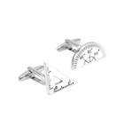 Fashion Personality Angle Ruler Triangle Ruler Shape Cufflinks Silver - One Size