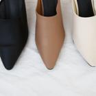 Kitten-heel Pointy Mules