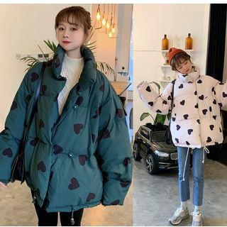 Heart Print Padded Jacket