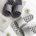 Perforated Bath Slippers Gray - One Size