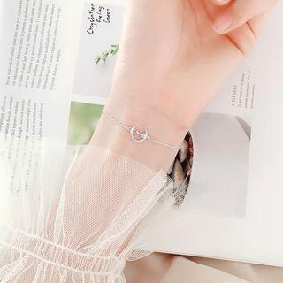 925 Sterling Silver Cat & Moon Bracelet As Shown In Figure - One Size