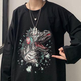 Dinosaur Print Long-sleeve T-shirt