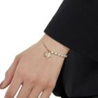 Faux Pearl Maple Bracelet Gold - One Size