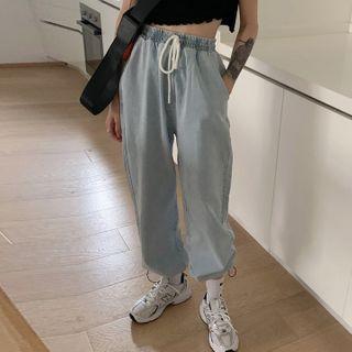 Denim Harem Sweatpants Light Denim - One Size