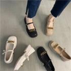 Square Toe Chain Mary Jane Shoes