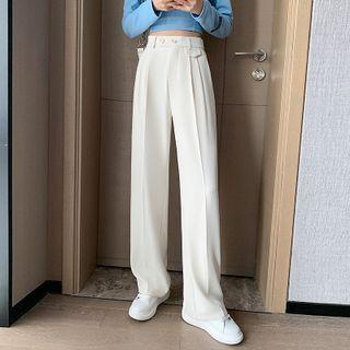 High Waist Loose-fit Straight Leg Dress Pants