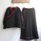 Traditional Chinese Embroidered Sweatshirt / Pants / Set