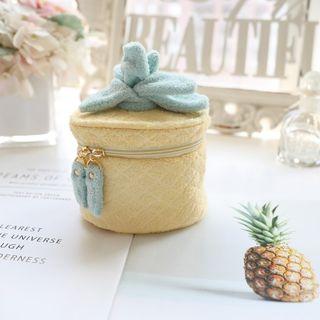 Flannel Pineapple Zip Pouch As Shown In Figure - One Size