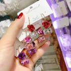Rhinestone Rose Earring