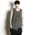 Asymmetric Sleeveless T-shirt