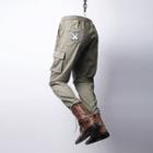 Tiger Embroidery Cargo Jogger Pants