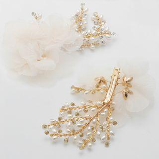 Wedding Flower Hair Clip White - One Size