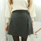 Wool Blend Band-waist Culottes