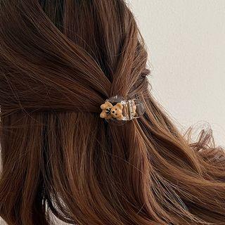 Bear Resin Hair Clamp 1 Pc - Bear - Brown - One Size