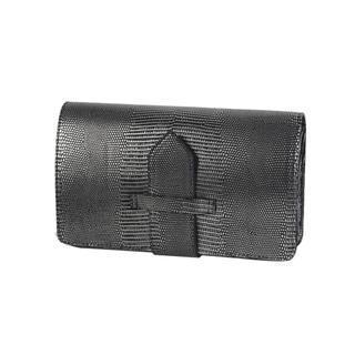 Snakeskin-print Clutch With Shoulder Strap