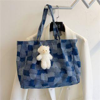Denim Tote / Bag Charm / Set