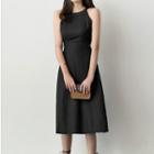 Cut Out Halter A-line Midi Dress
