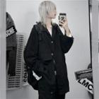 Denim Button Jacket Black - One Size