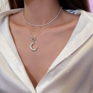 Chain Choker / Moon Chain Necklace / Set
