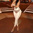 Spaghetti Strap Open-back Fitted Jumpsuit