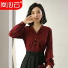 Double Breasted Shirt / Boot-cut Pants / Skirt / Set