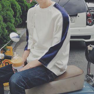 Color Panel 3/4 Sleeve Pullover