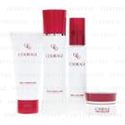 Courage - Moist Skin Care Set: Cleansing Cream 125g + Rising Cream 30g + Lotion 200ml + Layer Wrap 120ml 4 Pcs