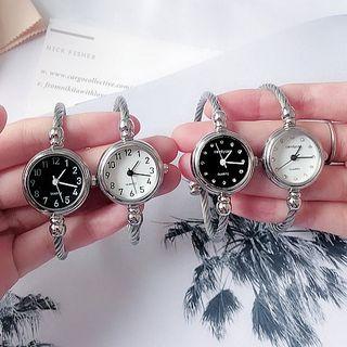 Stainless Steel Open Bangle Watch