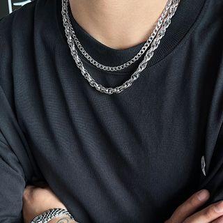 Chunky Layered Stainless Steel Necklace