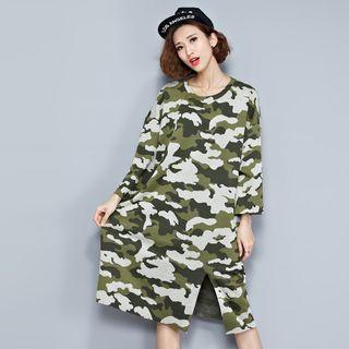 Long-sleeve Camouflage Dress