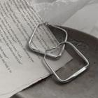 Square Hoop Earring 1 Pr - Silver - One Size